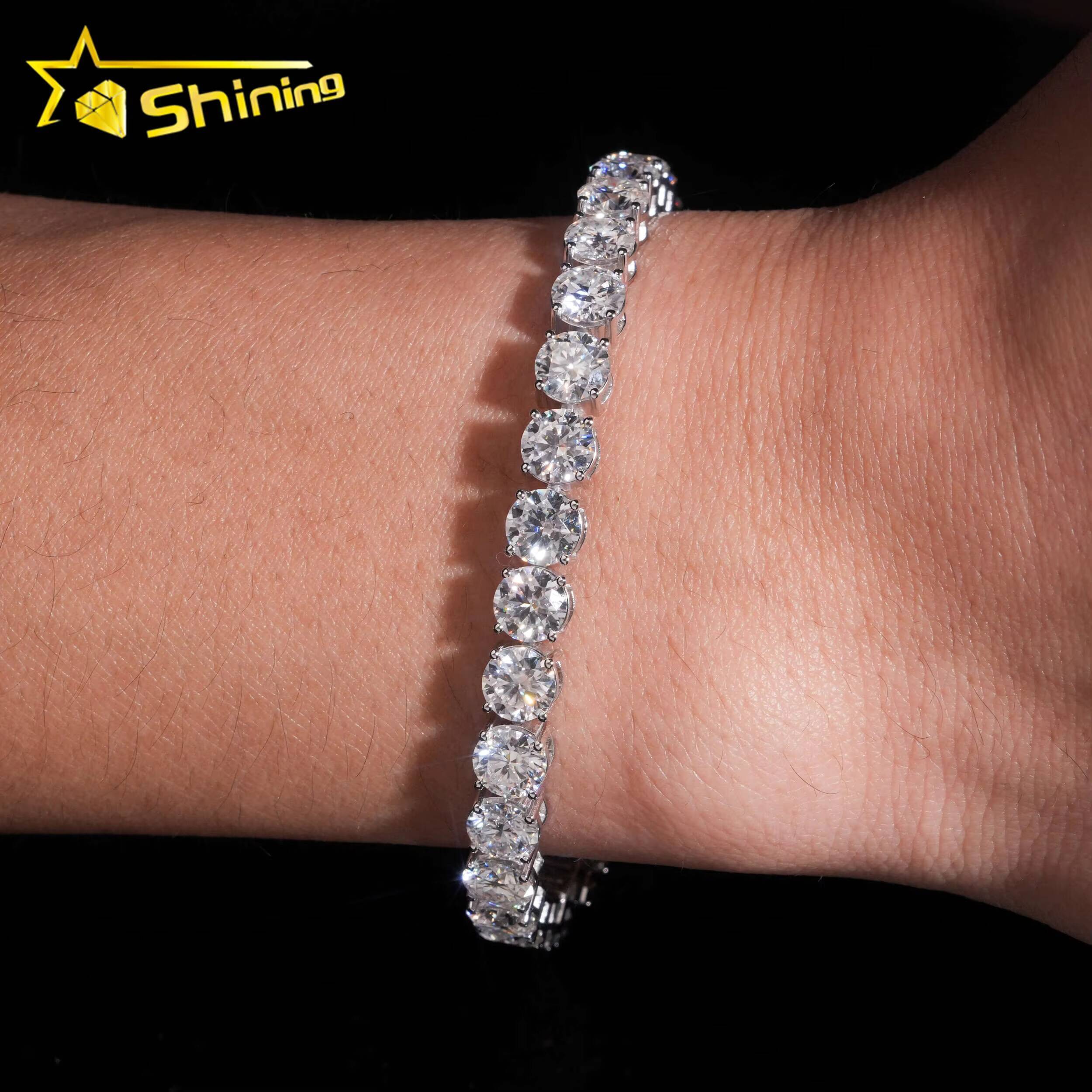 Custom Unisex Class Design Tennis Chain Fine Jewelry Iced Out 10K Real Gold VS1 2mm 3mm 4mm Lab Grown Diamond Tennis Bracelet