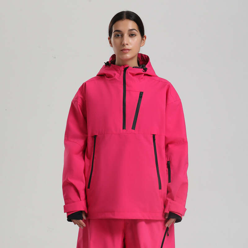 Women's New Style Snowboard Pullover Workwear Windproof Waterproof Breathable Loose American Professional Ski Suit Top