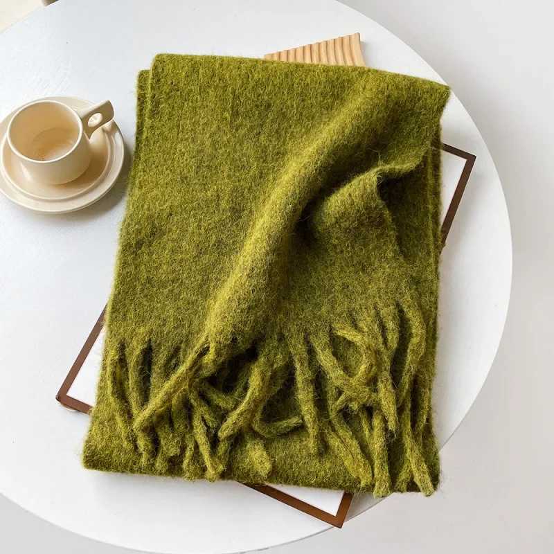 Scarf utumn Winter Solid Simp Muffr Wen Men Wool Bnd Versati Mticolor Soft Thermal Shawl Fa MaW251027