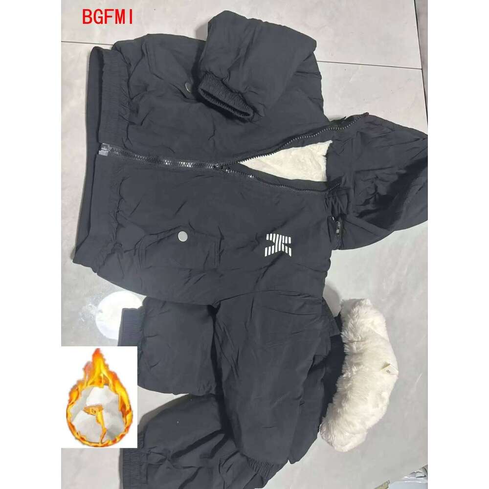 Winter Coat For Kids Boys Hood Outerwear 2025 New Children's Clothing Thick Keep Warm Top And Bottom Two-Piece Set 2-10Y Outfits