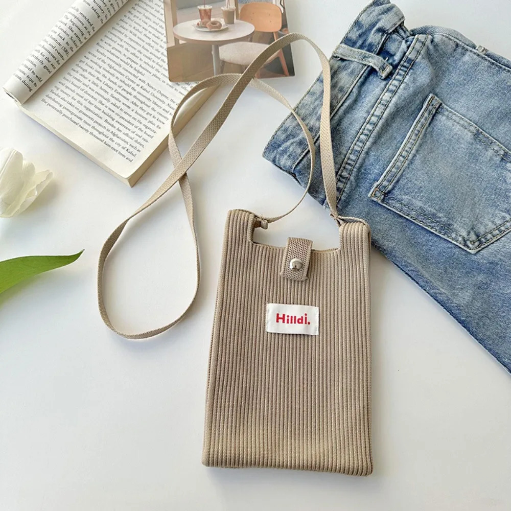 Trendy Mobile Phone Bag Casual Knitted Shoulder Bag Retro Underarm Bag Sexy 251027
