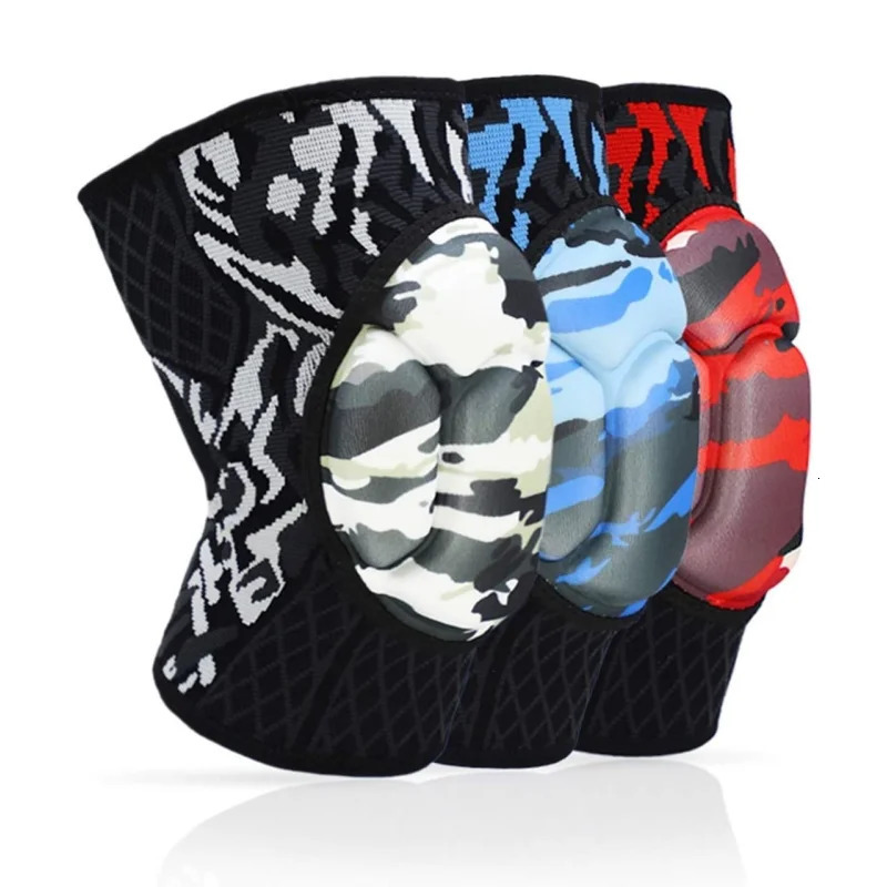 1 Pair Sports Knee Pads Padded Compression Pro Knee Sleeves for Youth Adult Basketball Wrestling Volleyball Workout Knee Brace 251023