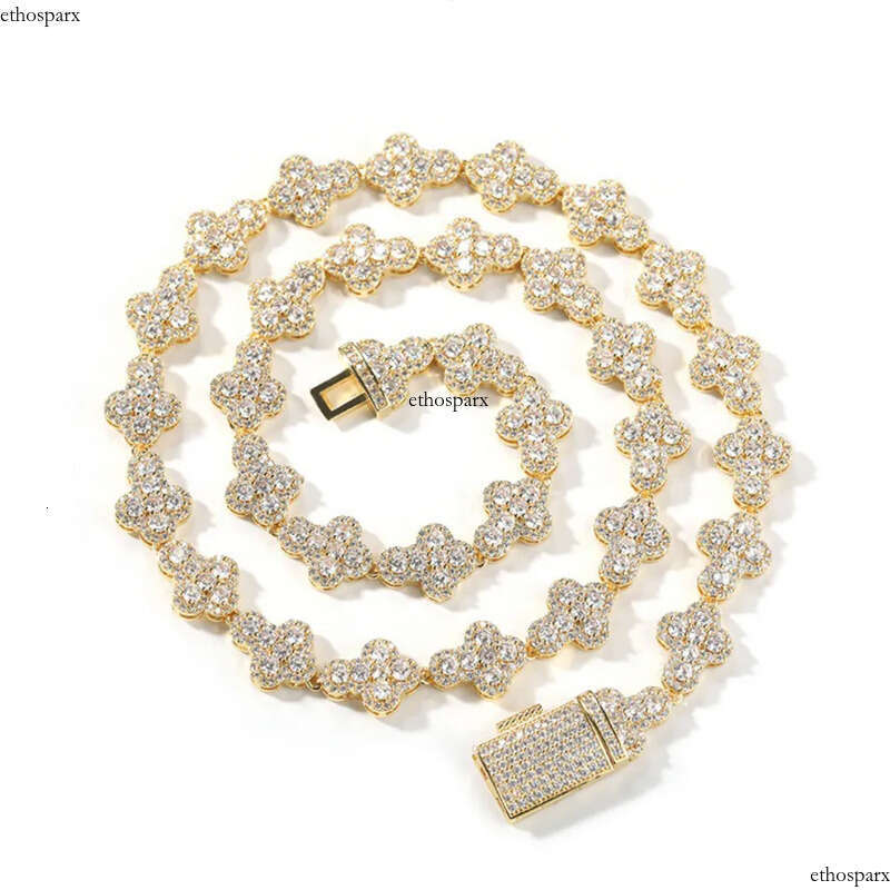 11mm Hip Hop Cross Tennis Necklace Bracelets Cuban Chain 5A CZ Stones Real Gold plated Jewelry