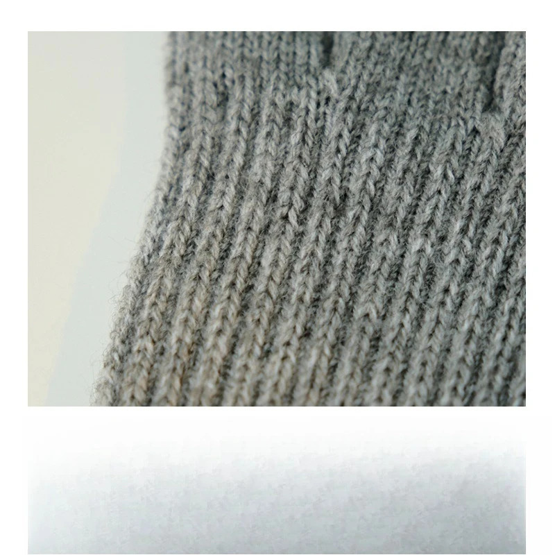 Winter Korean Version Plush Combined Knitted Gloves for Women Touch Screen Mittens for Outdoor Cycling and Warmth 251024