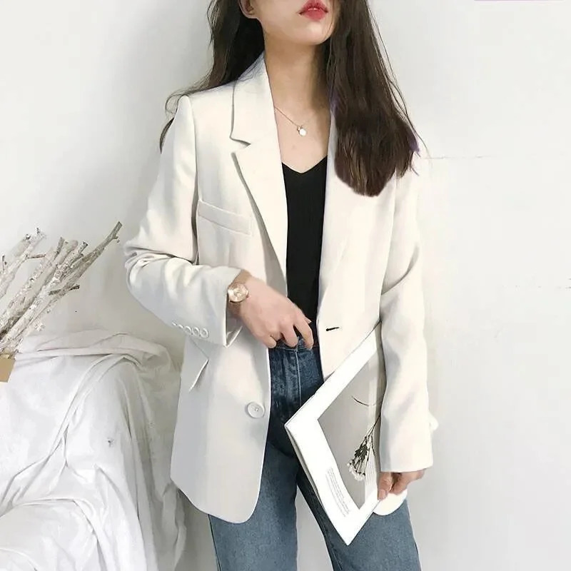Womens Blazers Suit Coat Sports Notched Casual Blazer Korean Fashion Lady Office Work Femme Candy Color 251027