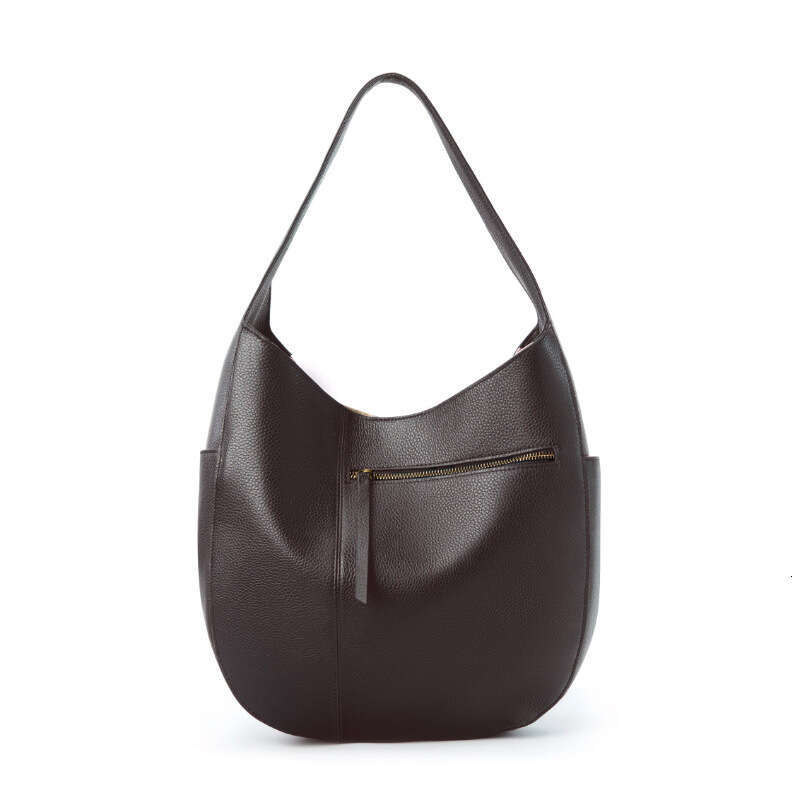 High Quality Top Layer Cowhide Tote Premium Simple Large Capacity Genuine Leather Commuter Crescent Bag Single Shoulder Handbag For Women High Quality