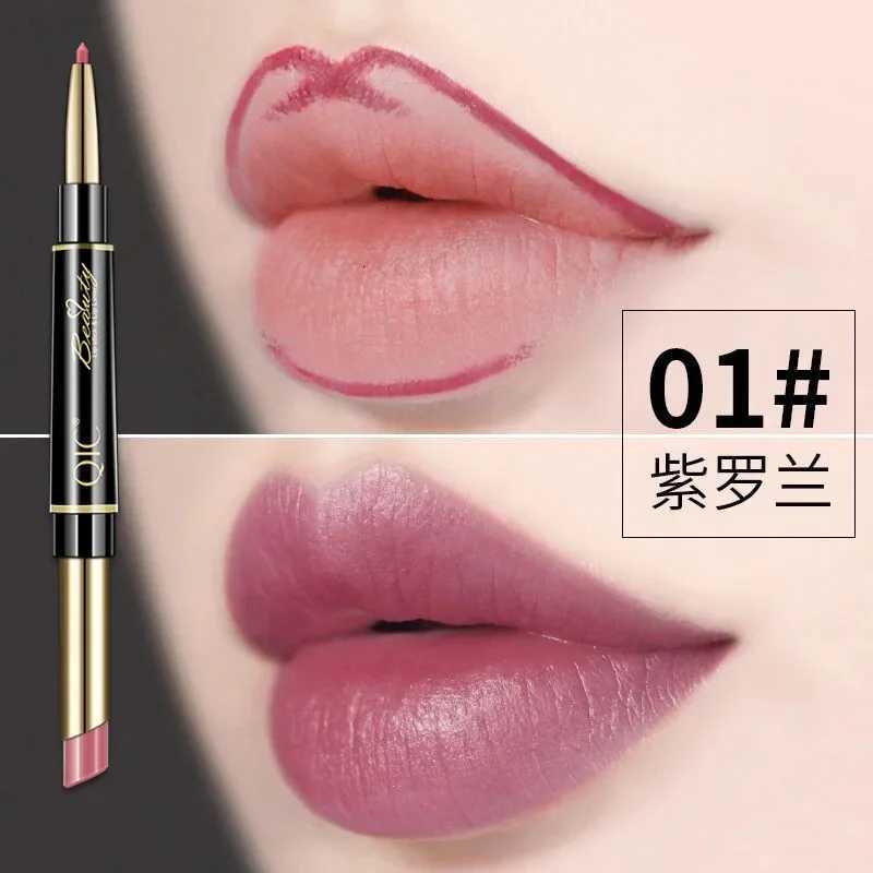 QIC Chinicai Double Ended Lipstick Pen Waterproof NonMakeup Holding Makeup ColorRendering 2in Thin Tube Lipstick Lip Liner W251027