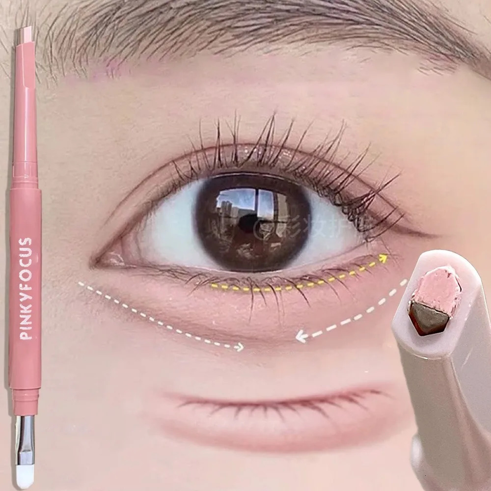 Double Color Under Eye Lying Silkworms Stick Instant 3D Eye Makeup Highlight Shadow Pen Easy Blend Korean Aegyo Sal Makeup Pen 251027