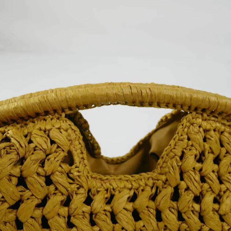 Elegant Ladies Chain Woven Handbag Straw Shoulder Fashionable Raffia Crossbody Beach Summer Versatile Women's Bag
