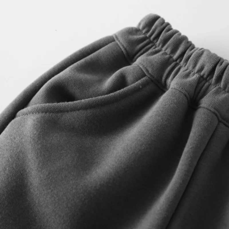 2025 Autumn Winter New Kids Thickened Fleece Lined Sports Joggers Boys Elastic Waist Trousers 3 8YT251027