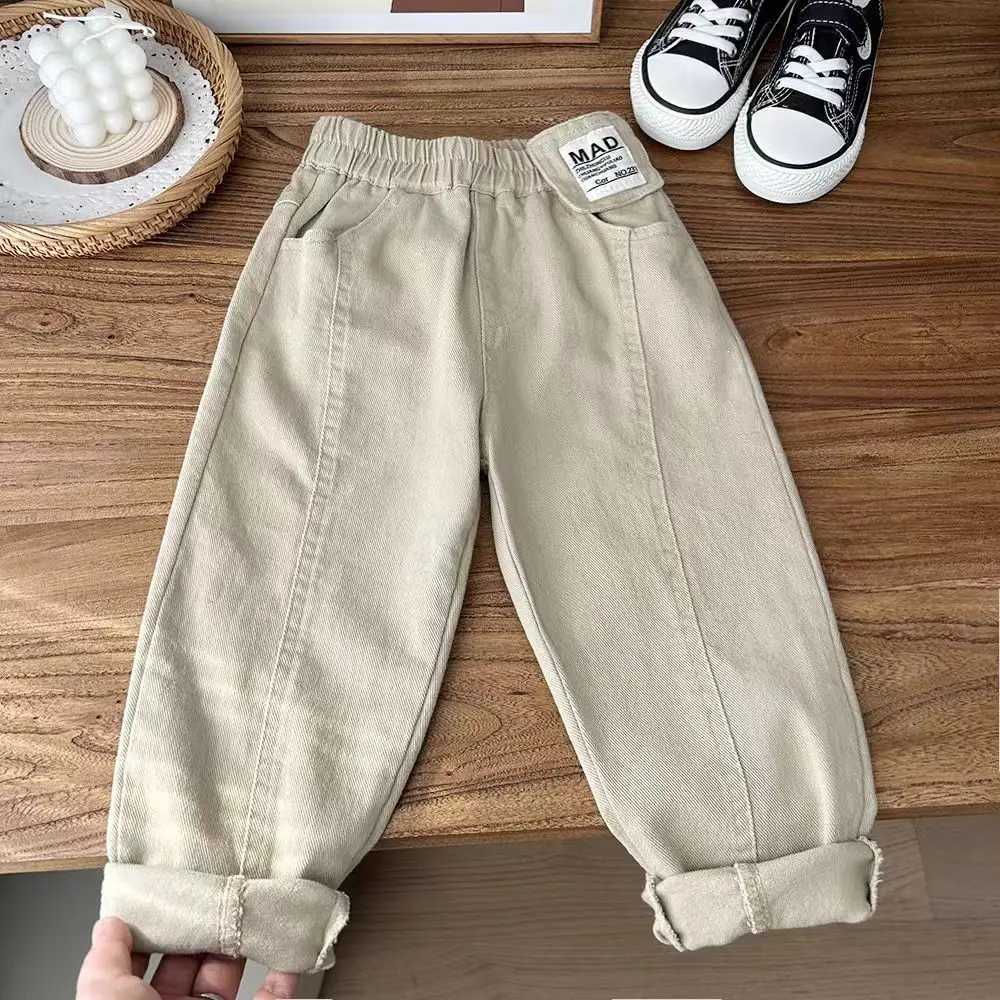 New Spring Autumn Boys Pants 210 Years Loose And Comfortable Casual Long Trousers For Kids Children Birthday PresentT251027