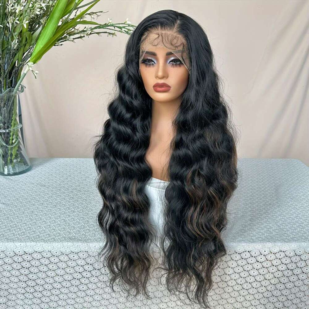 Lightweight Body Wave Wig For Women | 32" X 15" Lace Front, 81.28" Long, Heat Resistant Synthetic Hair, Transparent Swiss Lace, Glueles