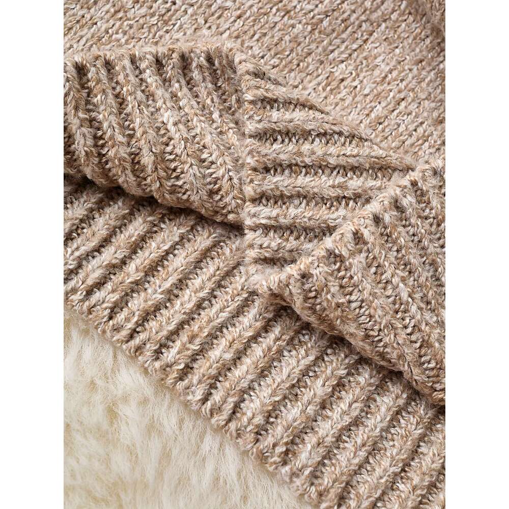 Vintage Stylish Leopard Print Pullover Sweater For Women, Autumn And Winter Top.