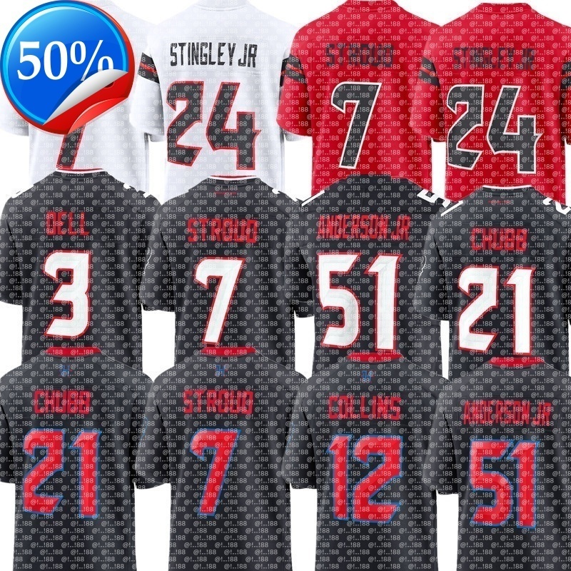 C.J. Stroud Nick Chubb Jalen Pitre Calen Bullock Kamari Lassiter Dare Ogunbowale Cade Stover Kaimi Fairbairn Xavier Metchie III Texans Football Jersey custom