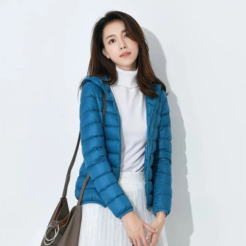 Ladies 2025 Short Light and Thin Thickened Warm Slim White Duck Down Fashion Jacket 251015