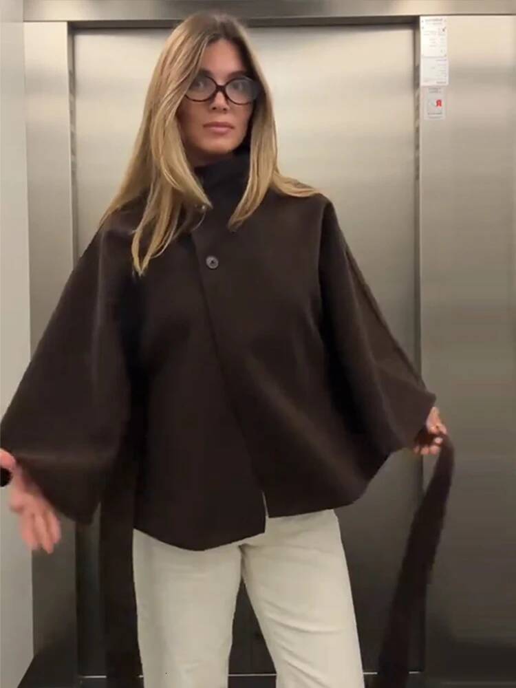 winter jacket women Elegant Fleece Women's Coats Solid Stand Long Sleeve Belted Lace-Up Button Jackets Autumn Winter Outerwear Female Tops