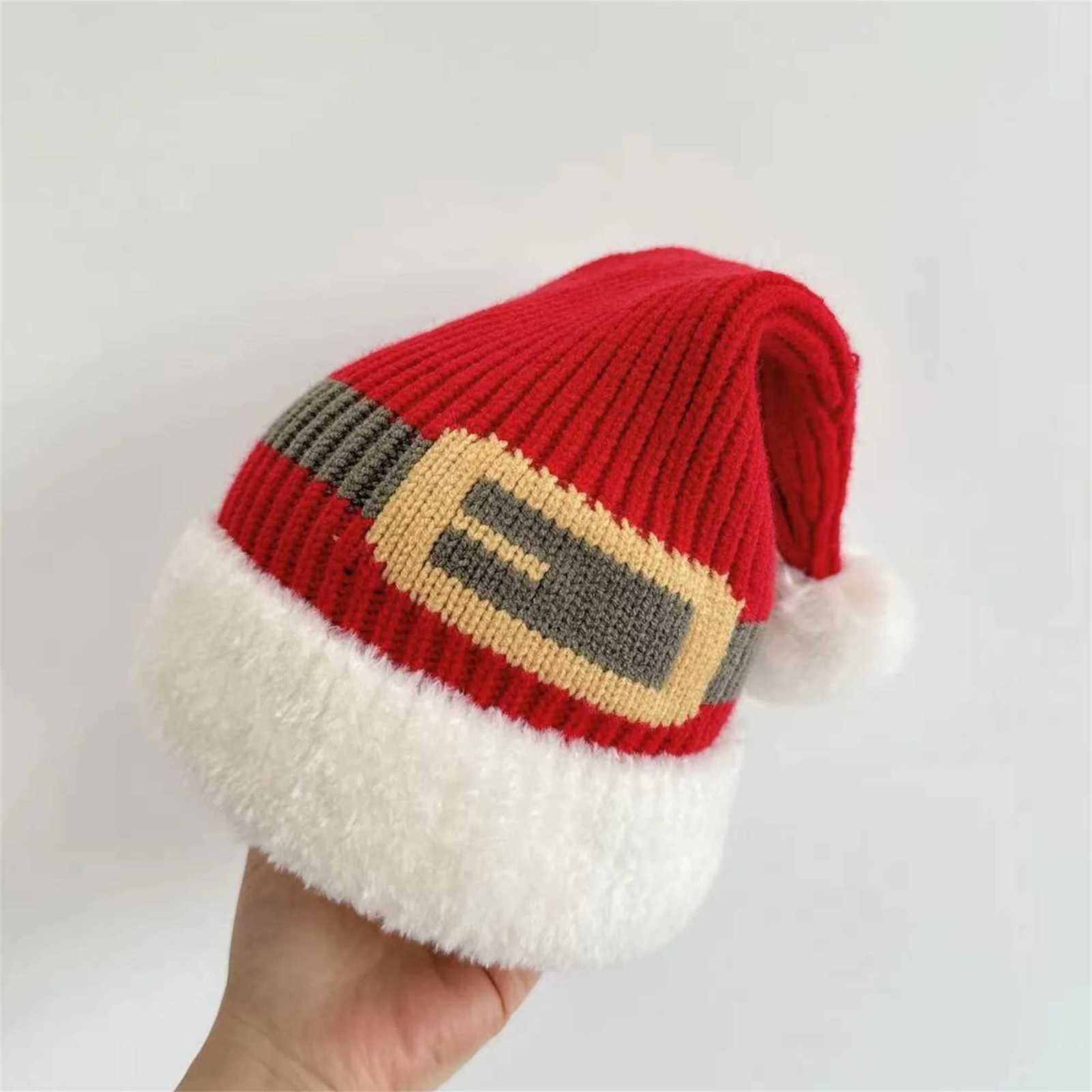 Children s Christmas Hat Adorable Knit Beanie for Festive Parties and Holiday Photo Booth FunW251027