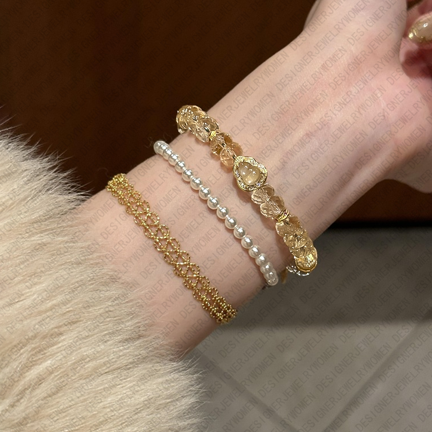 Designer Bracelet for Women French Style Bracelets Layered Bangle lace Bangles Charm Luxury Jewlery Designer for Women Elegant Chic Gift Free shipping