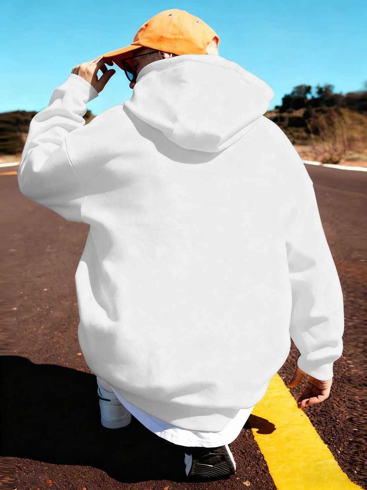 Boston Vintage Fashion Print Men 2 Colors Hoody Autumn Warm Sweatshirts Fleece High Street Sportswear Pocket Loose Man Clothes W251027