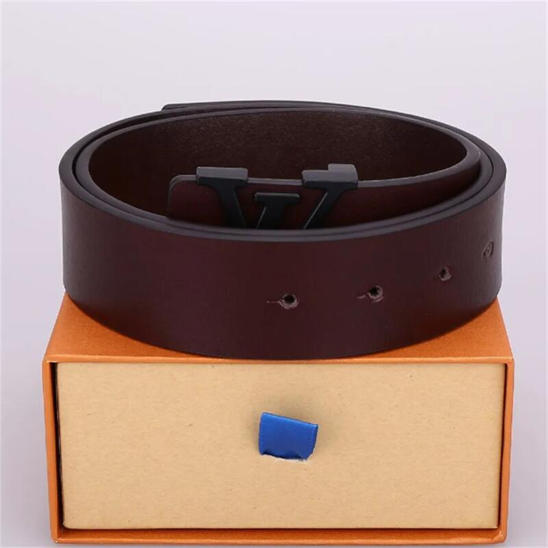 Designer belt men genuine leather mens belt luxury ceinture luxe simple fashionable black brown plaid womens belts designer simple letter buckle waistband faf054