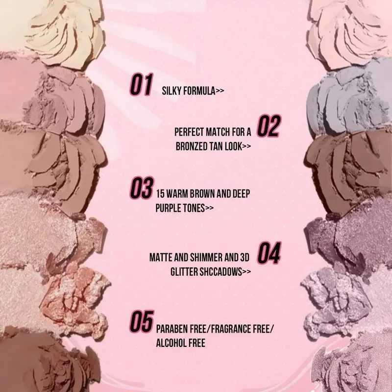 18Color Eyeshadow Palette Matte Glitter High Pigment LongLasting SmudgeProof Perfect for Daily Party makeupXJ251027