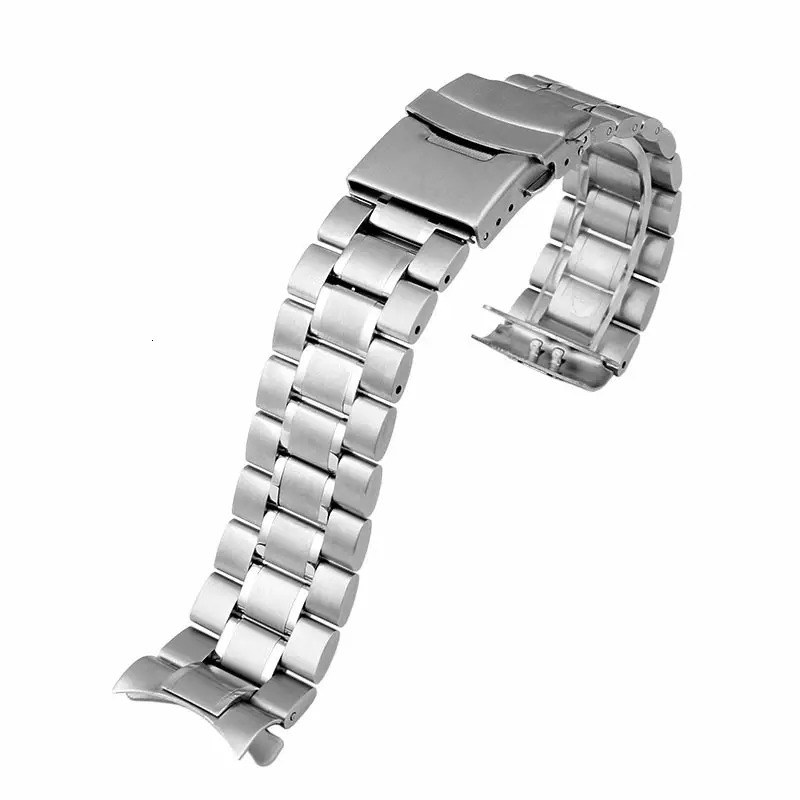 For Seiko Curved End Stainless Steel Strap Men 20mm 22mm High Quality Metal Watchband Watch Chain Bracelet 251027w
