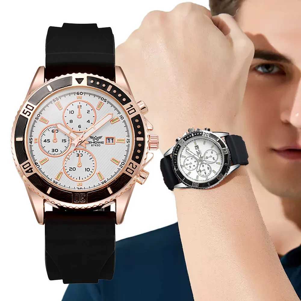 UTHAI CA09 New Mens Fashion Light Luxury Quartz Watch Calendar Silicone Band Casual Business Males Sports Wristwatch ClockT251027