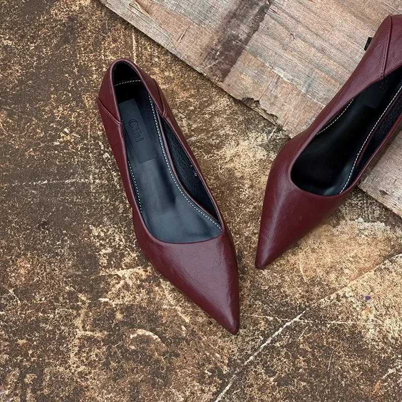 2025 Spring Vintage Women Leopard Pumps Shoes Fi Pointed Toe Slip Shoes Ccise Office Lady Shoes woman low heelsXJ251027