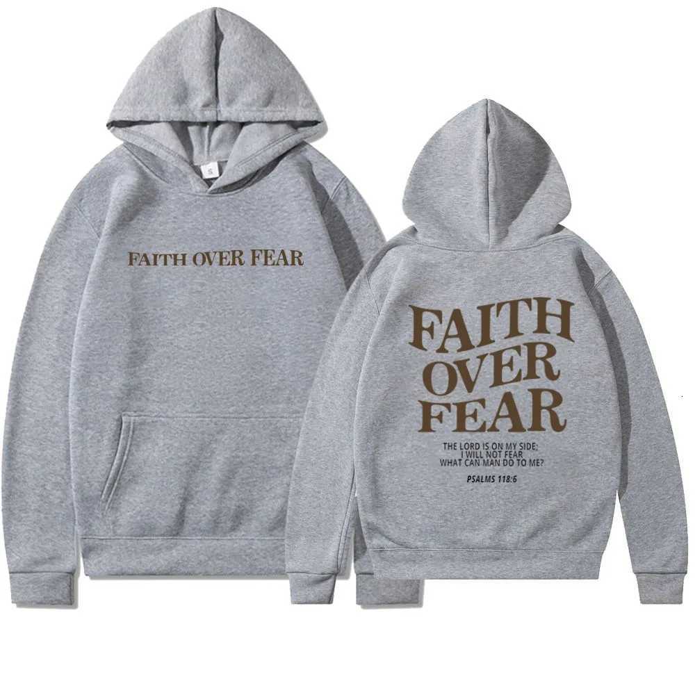 Cross border ecommerce 2024 casual hoodie Faith Over Fear unisex printed hoodie W251027