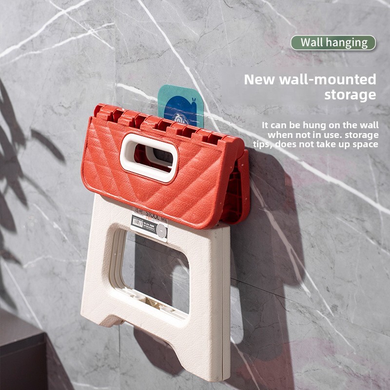 Home Simple Children's Shoe Changing Outdoor Camping Color Block Small Foldable Portable Plastic Stool