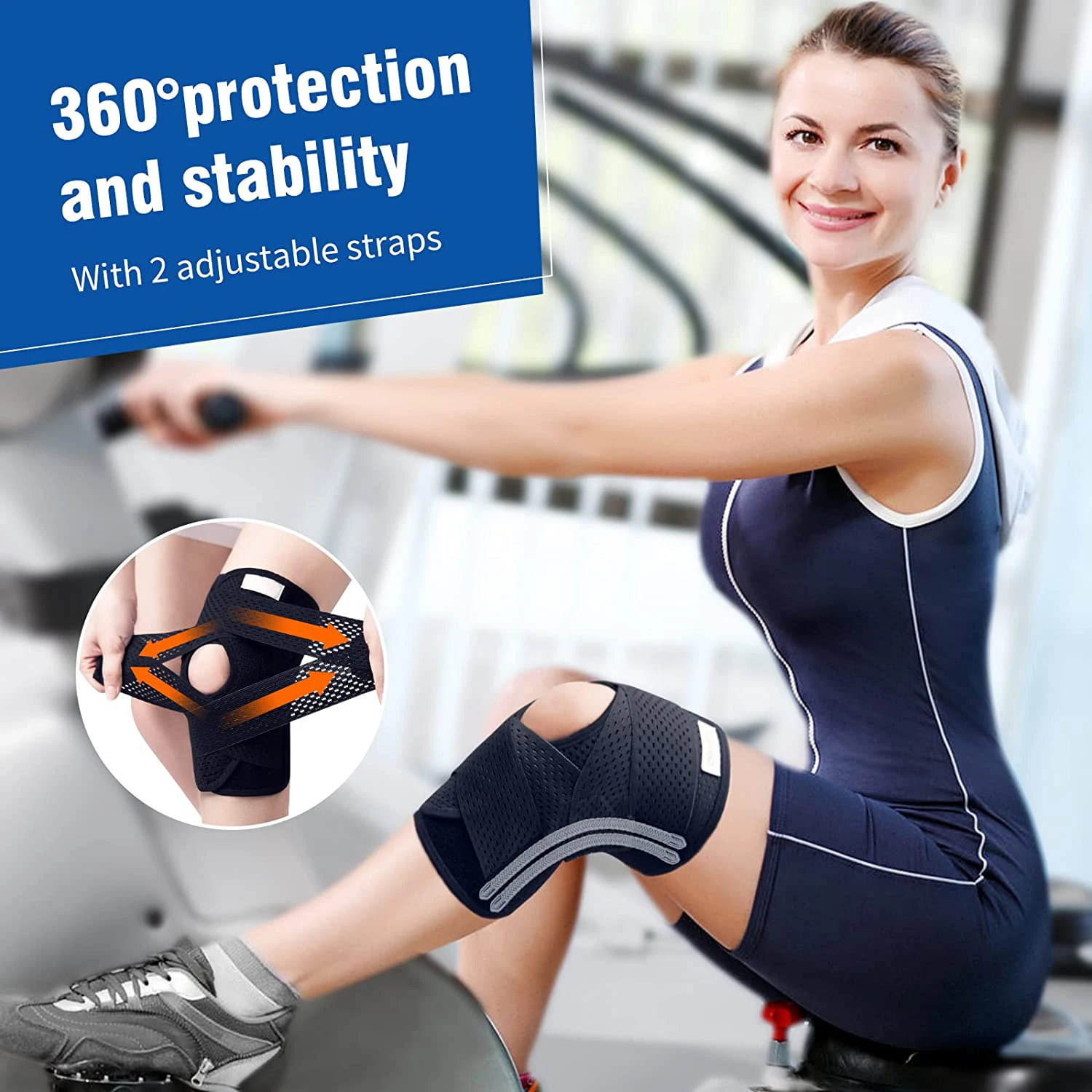 NEENCA 1 Pcs Knee Brace with Side Stabilizers Patella Gel Pad Knee Support for Meniscus Tear Knee Pain ACL MCL Injury Recovery 251023