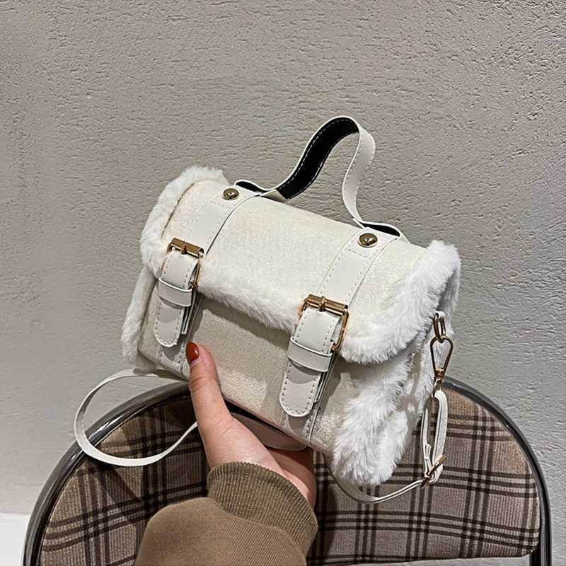 2025 autumn and winter new cute girl plush bag fashionable and versatile oneshoulder crossbody bag handheld mini bag Y251027