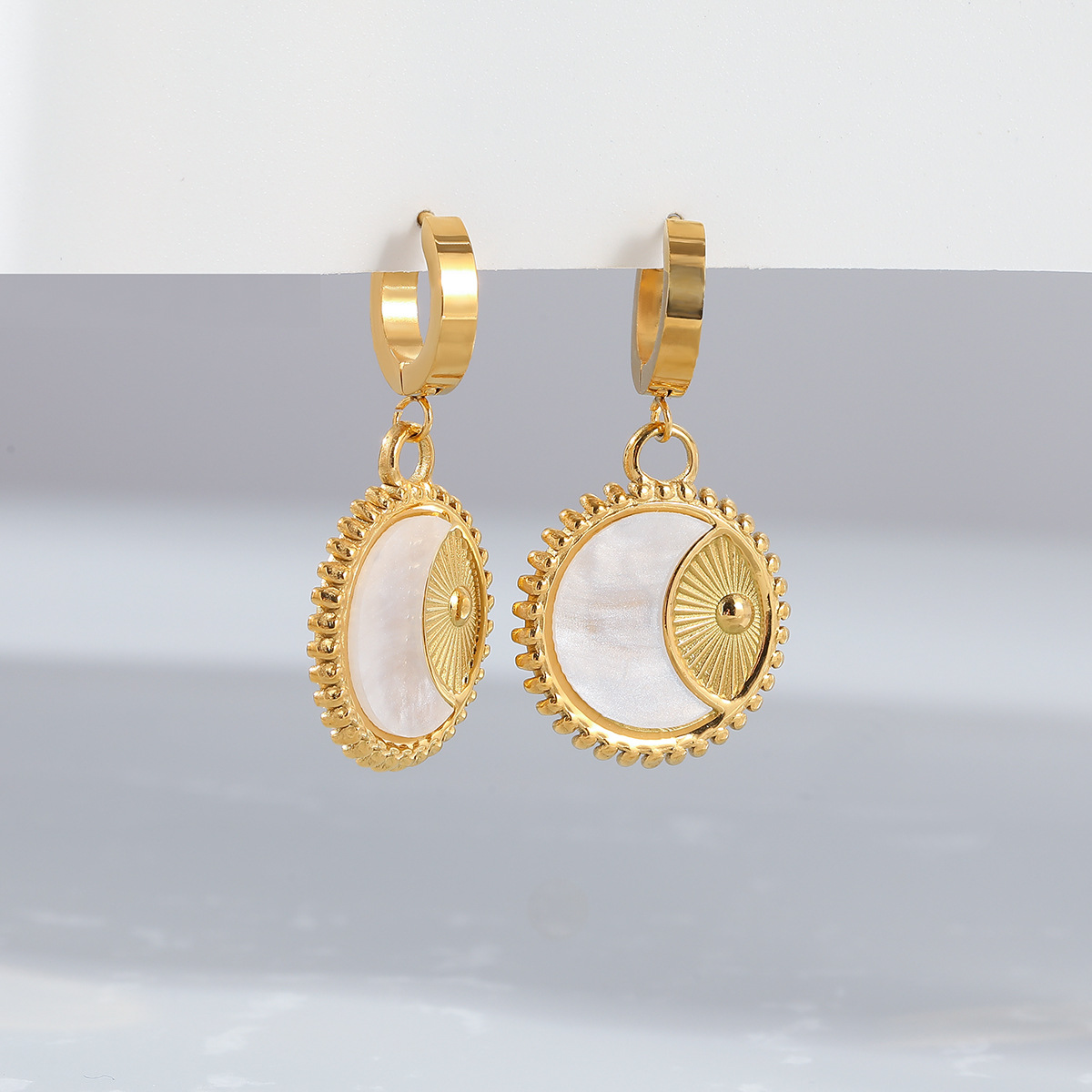 Personalized Retro Designer earrings Sun Earrings Creative Asymmetric Earrings Sun Moon Pendant earrings for women luxury earrings birthday gift free 