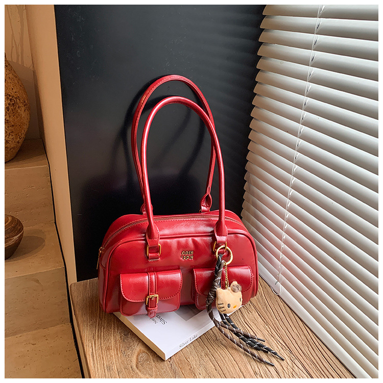 Free shipping designer bag New Boston Pillow Bag Autumn Melard Niche Underarm Bag Women Bowling Underarm Bag