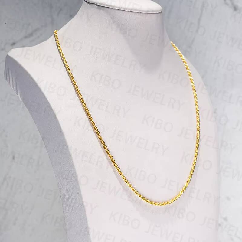 Coutom Ice Cuban Miami Real 24k Soild Glod Moissanite Vvs Moissanite Dog Tennis Link Chains Hip Hop Necklace