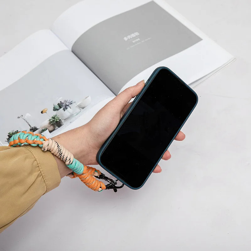 Short Bag Shoulder Strap Mobile Phone Lanyard Wrist Rope Antilost Key Rope Bag Decorative Chain Firm Handwoven Portable 251023