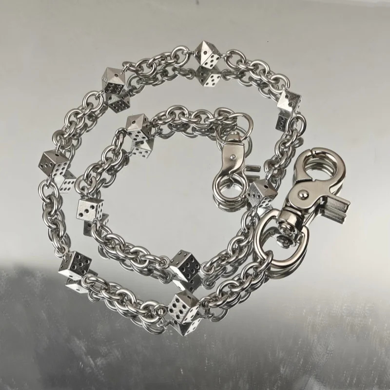 Summer Collection Stainless Steel Minimalism Dice Pants Chain Fashionable Men And Women Ones Waist Accessories 251024