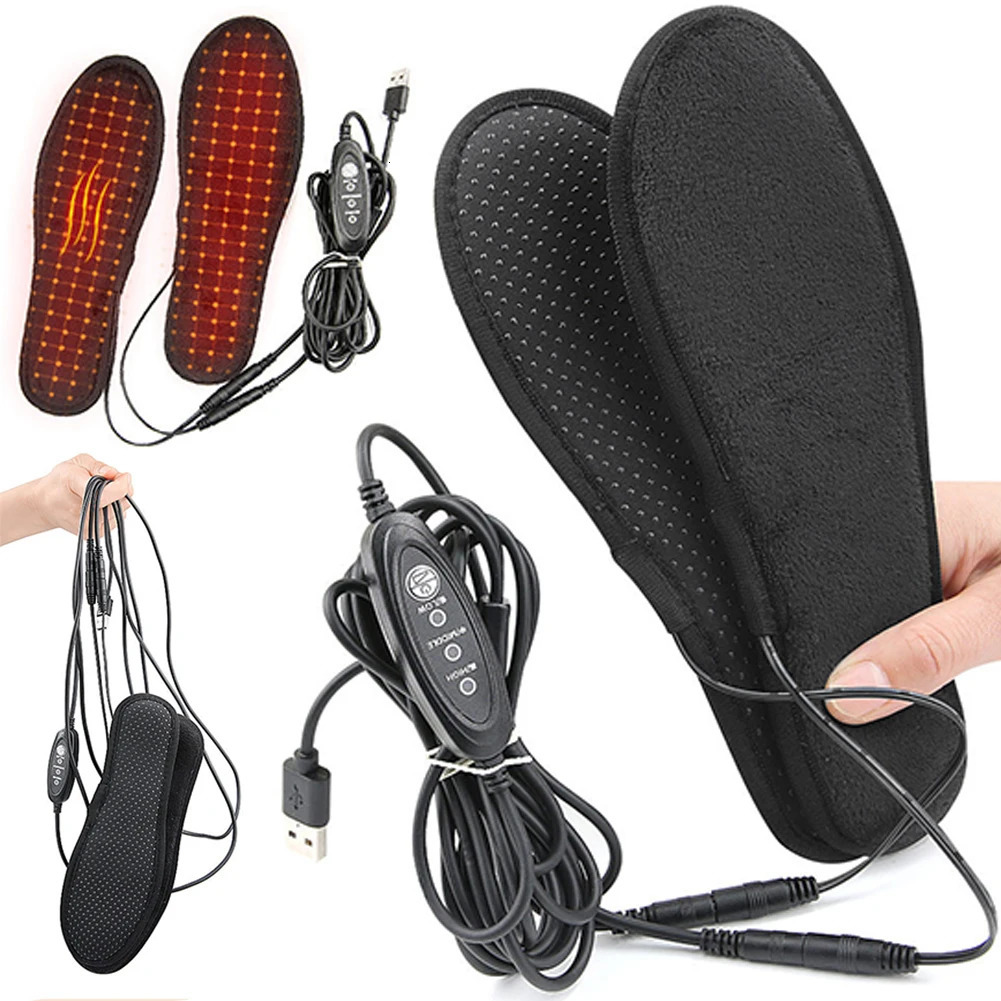 USB Heated Shoe Insoles Winter Electric Heated Insoles USB Heating Feet Warmer for Women Men251020