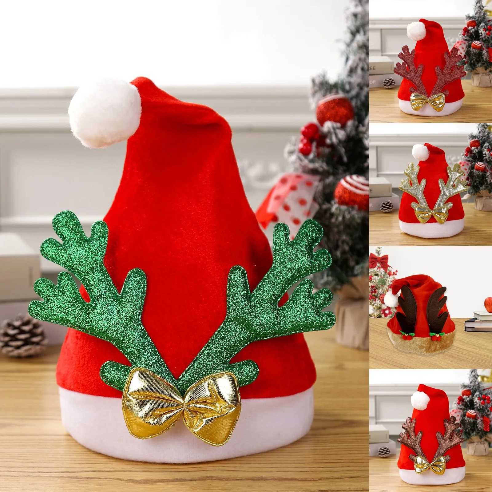 1PCS Merry Christmas Hat New Year Navidad Cap Snowman Elk Santa Claus Hats For Kids Children Adult Xmas Gift Decoration 2025W251027