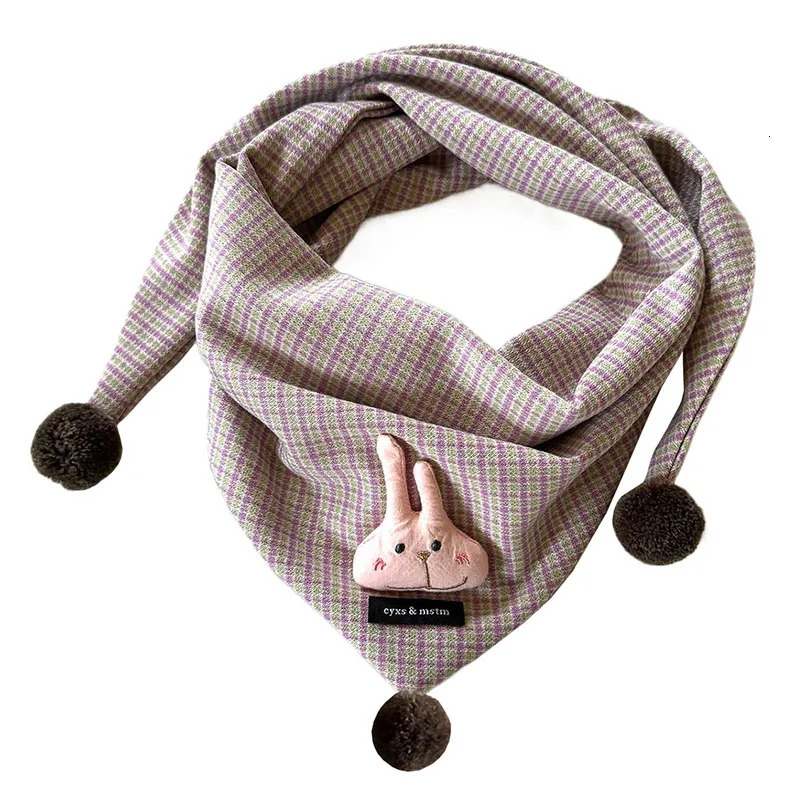 38Y Autumn Winter Scarf for Baby Boys Girls Knitted Triangle Scarf Outdoor Warm Kids Mufflers Children Crochet Baby Scarf 251027