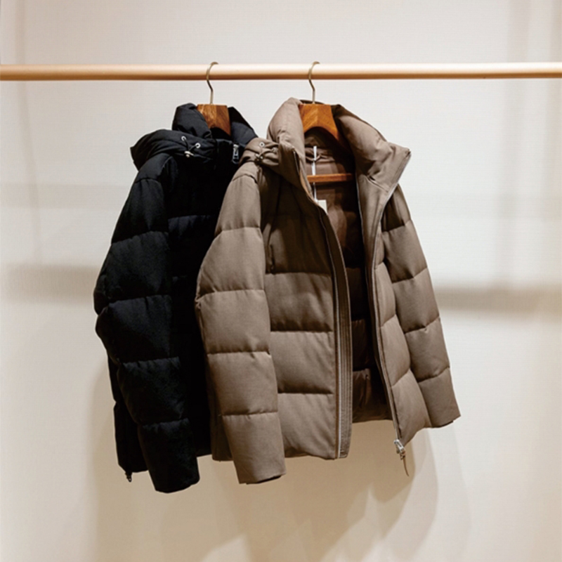 Wankou white duck belly velvet winter men's high-quality hooded down jacket