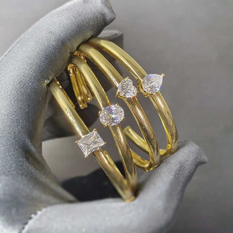 Jewelry Set Different Shape Cubic Zirconia Bangs Square Oval Water Drop Stones for Wen Fashion Trendy Sty 2025W251027