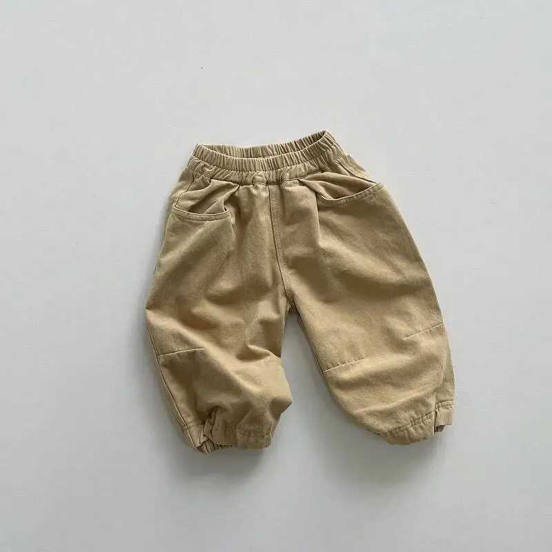 Spring Autumn Children Pants 18Y Boys Cotton Spliced Loose Casual Wide Leg Trousers Jogger Korean Toddler Wear For Kids ClothesT251027