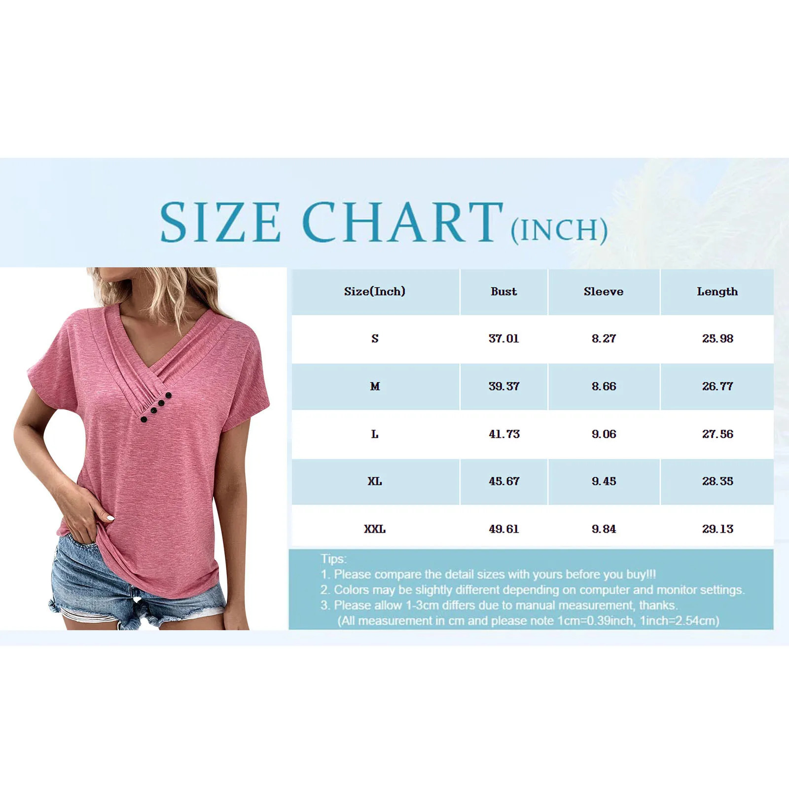 Fashion Women T Shirt Solid Color V Neck Short Sleeve Basic Tops Tee Streetwear Summer Oversized Clothing Female TShirts 251027