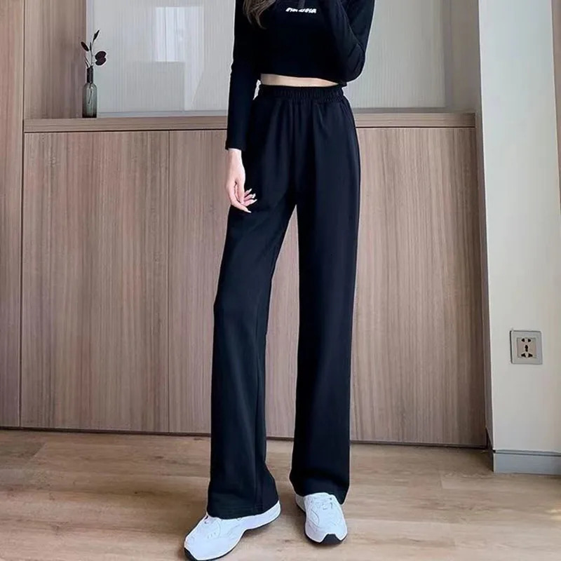 Xpqbb Black Gray Sweatpants for Women Summer Basic Baggy Sports Pants Female Casual Allmatch Joggers Straight Pants 251027