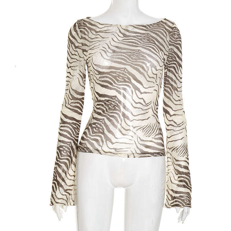 Women's New Animal Print Lightweight Loose Sexy T-Shirt Top