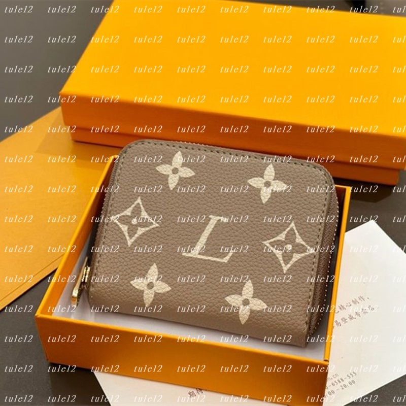 New Top quality designer bag Womens billfold zippy Luxury wallet victorine emilie mirror quality pocketbook passport holder coin bag leather purse key case box