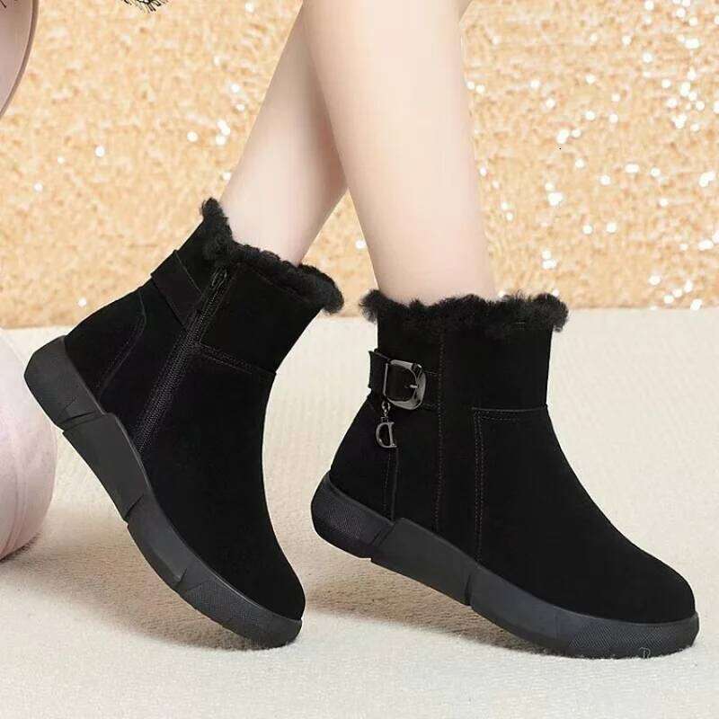Snow for Women 2025 Winter New Thickened Warm Shoes Cotton Thick Bottom Anti-Slip Short Boots