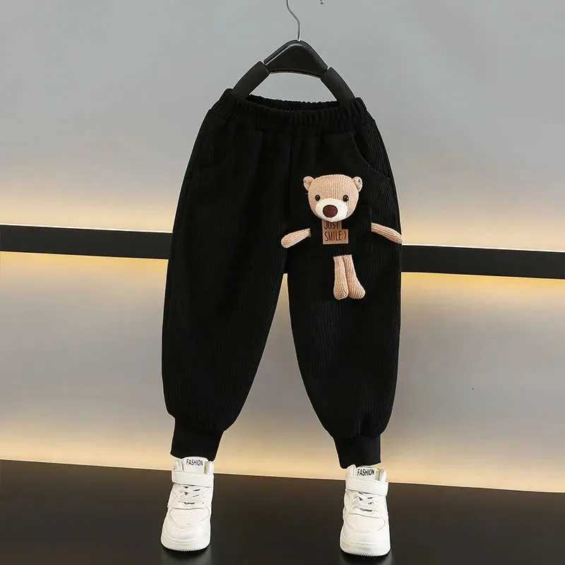 AutumnWinter Boy Girls Pants New Childrens Casual Plush Thick Warm Pants Baby Stylish Trousers SpringT251027