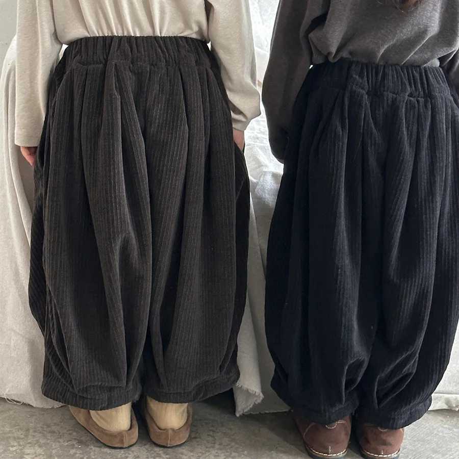 2025 Children Pants Autumn Childrens Knitted Corduroy Pants for Boys and Girls Trousers Kids Loose Bloomers 19YearT251027